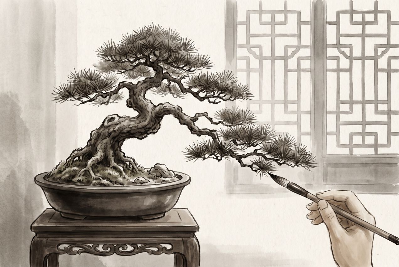 免费菠萝案头清供盆景制作视频教程 - zh519628.cn
